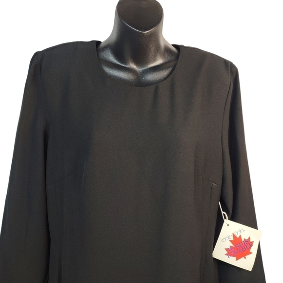 Leslie Belle Women's Black Longsleeve Dress Size 14 NWT - Picture 3 of 8